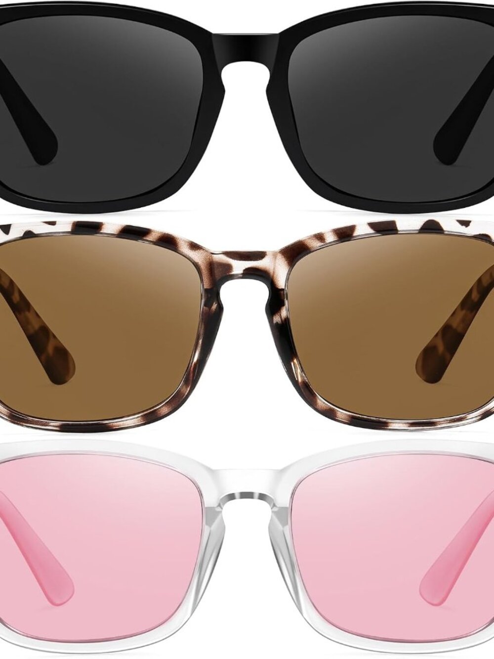 Stylish Leopard Print Retro Sunglasses with UV400 Protection & Polarized Lenses